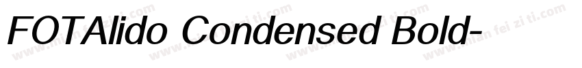 FOTAlido Condensed Bold字体转换